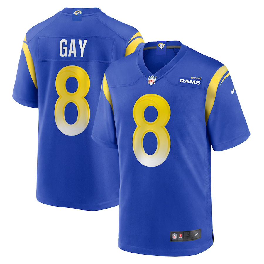 Men Los Angeles Rams #8 Matt Gay Nike Royal Game NFL Jersey->los angeles rams->NFL Jersey